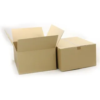 Faltkarton Versandkarton 350x300x100 mm Aussenmass Schachtel Kiste Braun Neu - braun - 100 Stk