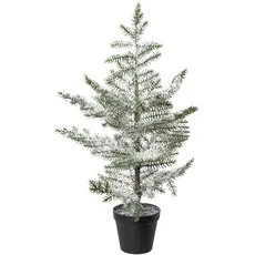 Creativ deco Künstlicher Weihnachtsbaum »Weihnachtsdeko, Zimmertanne im Topf, künstlicher Christbaum,Tannenbaum«, beschneit, Höhe ca. 64 cm, grün