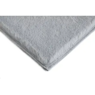 -luxor- living Kunstfell Coste Flauschiger Teppich Schlafzimmer - ideal zur Verwendung als Bettvorleger Schlafzimmer - gemütlicher Fellteppich Lammfell Imitat 60 x 120 cm Grau
