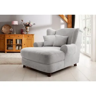 Oase Luxus-Microfaser 120 x 101 x 142 cm silber mit Zierkissen