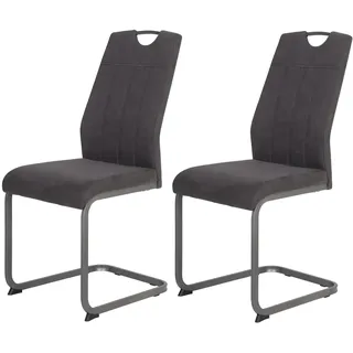 Hela Esszimmerstuhl CHRISTINA Mikrofaser anthrazit 2er Set