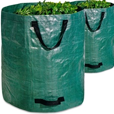 2x Gartenabfallsack Gartensack Laubsack Gartentasche Abfallsack Gewebesack Rasensack Garten 272L