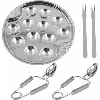 Edelstahl-Schneidbrett mit umfassendem Werkzeugensemble - Professionelles Zubehör für Privat- und Einrichtungen der Gastronomie - 9 Teile