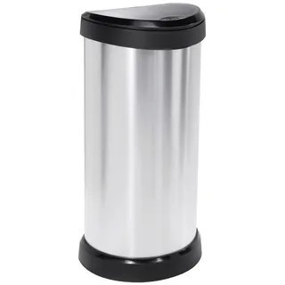 Curver DECO Bin 240641 Mülleimer 40l (B x H x T) 335 x 685 x 285mm Silber, Schwarz 1St.