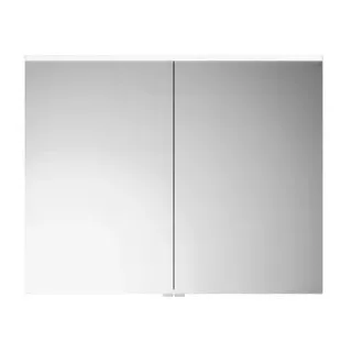 burgbad Eqio Spiegelschrank mit LED-Aufsatzleuchte und Waschtischbeleuchtung, 2-türig, 1000x800x170mm, SPGT100F2009, Korpus: Weiß Hochglanz