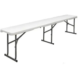 AMANKA Bierbank 182 x 27 x 43 cm weiß klappbar