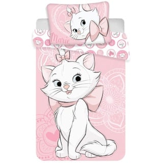 Disney KinderBettwäsche Set Marie Aristocats Hell Rosa 140x200 cm