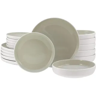 LeGer Home by Lena Gercke Geschirr-Set "Teller Set, Nayela" Haltbarkeit, spülmaschinengeeignet, mikrowellengeeignet, modern, vanilla weiß