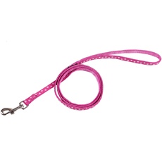 Wouapy Hundeleine, gepunktet, 15 mm breit, 1 x 2 m lang, Fuchsia