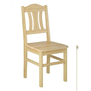 Erst-Holz Küchenstuhl robust Massivholzstuhl Kiefer Esszimmerstuhl Doppelpack oder Einzelstuhl V-90.71-26