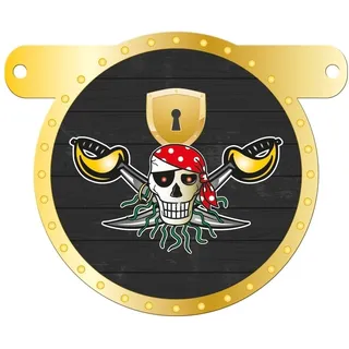 Folat Red Pirat Symbol für Grußkette, 1 Stück, für Piratenpartys, Geburtstag