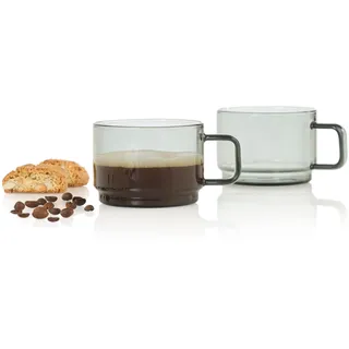 AdHoc Kaffeetasse 0,3 l Transparent 2 St.