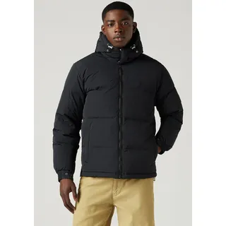 Steppjacke LEVI'S "ROCKRIDGE SHORT PUFFER", Herren, Gr. S, schwarz (jet schwarz), Web, Obermaterial: 100% Polyamid, unifarben, regular fit hüftlang, Jacken Steppjacke, Winterjacke