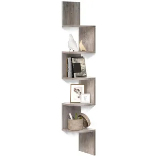 VASAGLE Eckregal 20,0 x 20,0 x 126,0 cm Greige