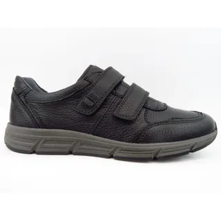 WALDLÄUFER Haslo Klett-Halbschuh, Hirsch (Glattleder), Schwarz, 43 EU 9 UK