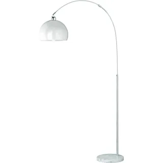 Reality|Trio Bogenlampe Stehleuchte Höhe: 150 - 210cm Schirm: 30cm ~ weiß