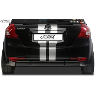 RDX Racedesign Heckschürzenansatz 'Diffuser' kompatibel mit Kia Cee'd ED HB 2007-2012 (ABS Schwarz glänzend)