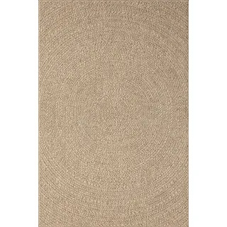 Outdoorteppich Terasse Balkon Indoor Robust Teppich Jute-Look - Creme, Beige