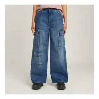 G-Star für Damen. D23950-C966-C945 Cargohose Mega blau (24), Lässig, Baumwolle, Denim, Nachhaltig