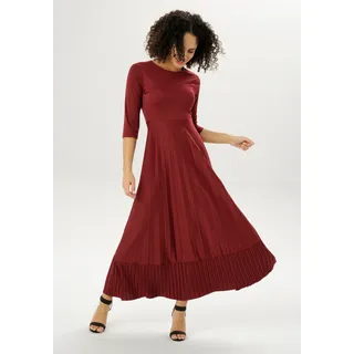 Aniston CASUAL Maxikleid, Rockteil mit Volant aus Plissee Aniston CASUAL bordeaux