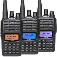 Tragbarer VHF/UHF-Radiosender Alinco DJ-VX-50-HE, Dualband, mehrfarbiges Display, VOX, DTMF, CTCSS-DCS, FM-Radio, IP67
