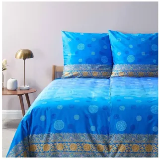 BASSETTI PALLAVICINO blau Baumwolle 135 x 200 cm + 40 x 80 cm