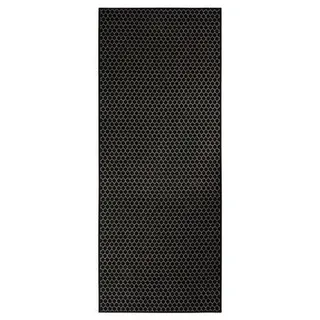 Läufer , Schwarz , Textil , Uni , rechteckig , 80x350 cm , pflegeleicht , Teppiche und Böden, Teppiche, Teppichläufer, Läufer