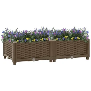 vidaXL Hochbeet 80 x 40 x 23 cm Braun