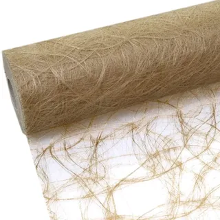 Deko AS GmbH Sizoweb Tischband dunkelgold 20 cm Rolle 25 Meter - 64-200-25-041, Gold