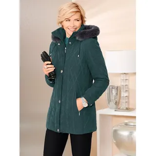 Winterjacke CLASSIC, Damen, Gr. 42, blau (petrol), 85% Polyester, 15% Polyamid, unifarben, Jacken Winterjacke