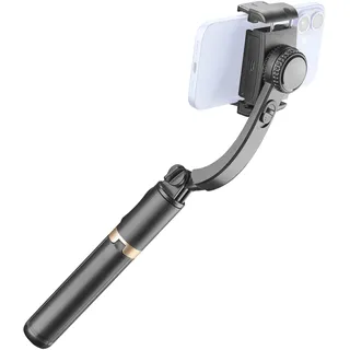 Cellular Line Cellularline FREEMOTION 3-in-1-Gimbal mit intelligentem Anti-Shake-Stabilisator, Selfie-Stick, Stativ, Bluetooth-Fernbedienung, Aluminium, Hoch- und Querformat, schwarz