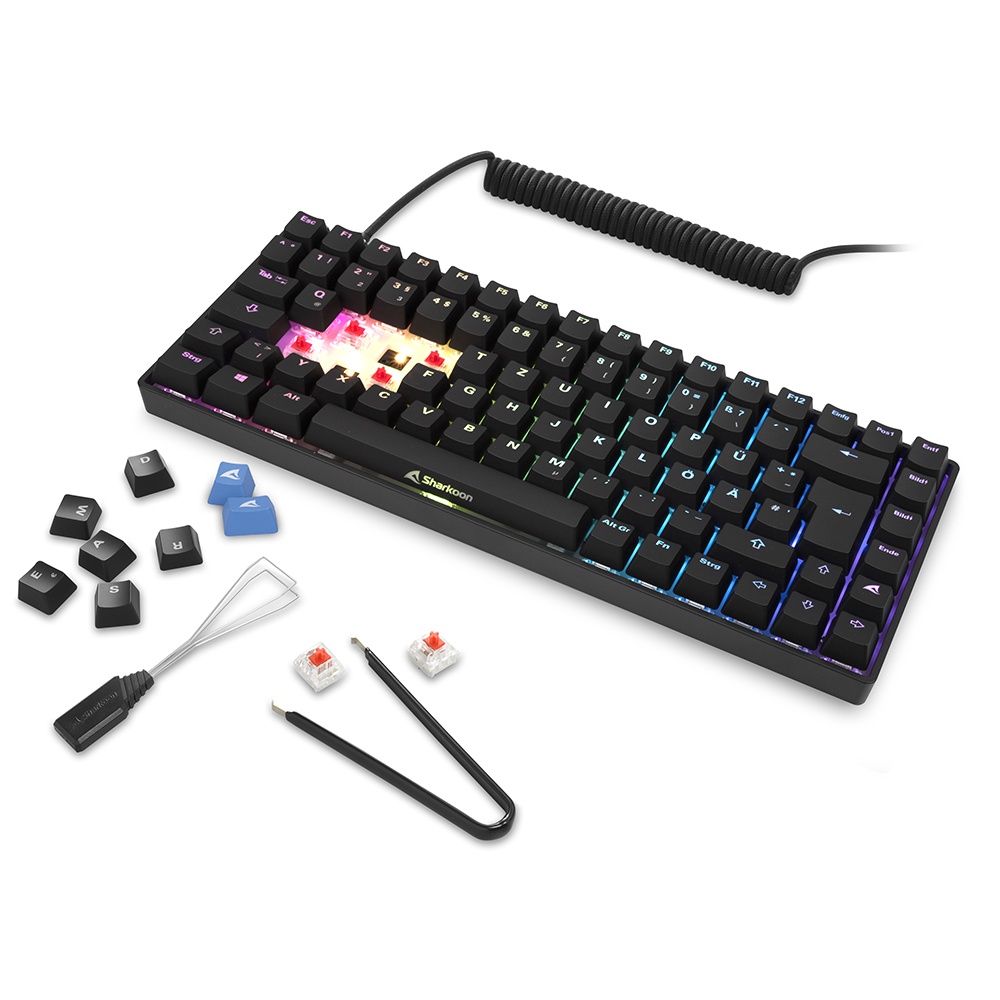 Bild von Skiller SGK50 S3, schwarz, LEDs RGB, hot-swap, Gateron BROWN, USB, DE (4044951039142)