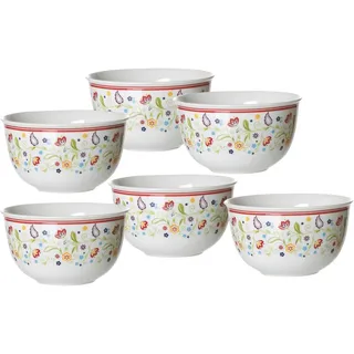 Ritzenhoff & Breker Müslischale Doppio Shanti« 6 Stk. aus Porzellan Geschirr-Set, Paisley-Blüten-Dekor, bunt