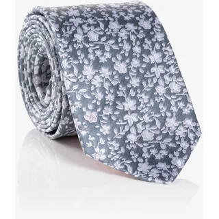 Monti Krawatte 1 Stk. aus reiner Seide, mit Blumenmuster, 6,5 cm breit, blau