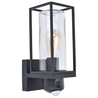 Lutec LED Kameraleuchte Flair E27 schwarz mit Bewegungsmelder - Schwarz