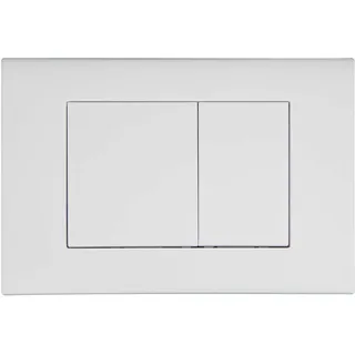 Wunderbad Drückerplatte Kompatibel mit Geberit Duofix Sigma/Delta/BASIC Betätigungsplatte für 2 Mengenspülung (Weiß Matt)