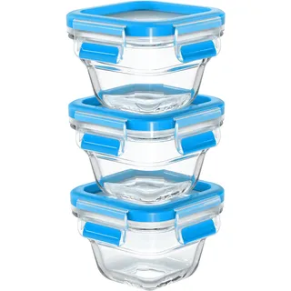 Emsa Clip & Close quadratisch rot 0,18 l 3-teiliges Set