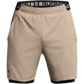 Under Armour Vanish Woven 2-in-1 Kurze Hose - Timberwolf Taupe / Black / Black - M
