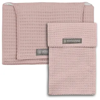 MIMUSELINA | Set mit tragbarer Wickelunterlage Unterwegs und Wickeltasche | Wasserdicht, Faltbar und aus 100% OEKO-TEX Baumwolle | Baby-Zubehör für unterwegs oder auf Reisen