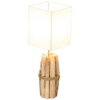 levandeo Tischlampe Treibholz Beige
