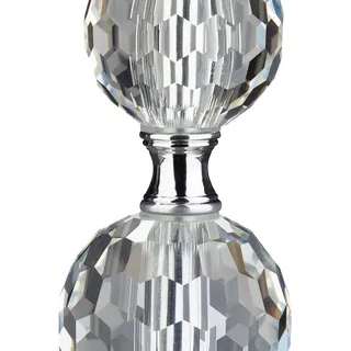 Relaxdays Nachttischlampe Kristall Grau