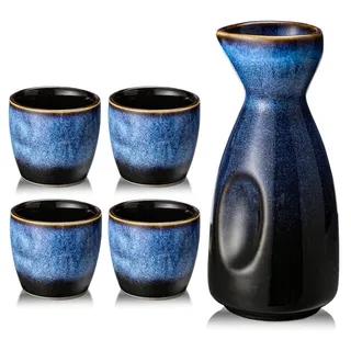 Sake Set mit Tasse und Weinkanne - Porzellan Set für Warmgetränke