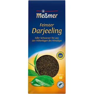 Meßmer Feinster Darjeeling | Ganzes Teeblatt | 150 g | blumig-lieblich | Vegan | Glutenfrei | Laktosefrei