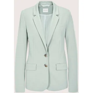 Jackenblazer MADELEINE "Blazer Floraler Jersey-Blazer in langer Form", Damen, Gr. 40, grün (salbei), Obermaterial: 65% Viskose CV. 30% Polyamid PA. 5% Elasthan EL., Modern, normal, Blazer Jackenblazer