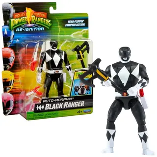 Playmates Mighty Morphin Power Rangers Actionfigur Auto-Morphin Black Ranger 12 cm