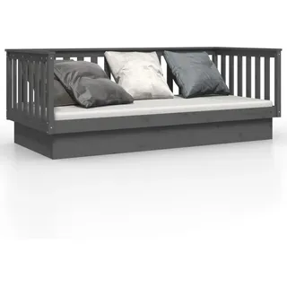 vidaXL Tagesbett Grau 100x200 cm Massivholz Kiefer - Grau