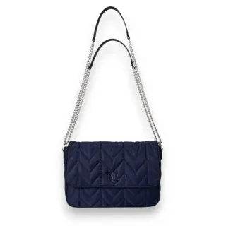 Lauren Ralph Lauren für Damen. 431P04319001 Stevie medium Kuriertasche navy gesteppt (OSFA), Lässig, Nachhaltig, Recyceltes Nylon, Marine