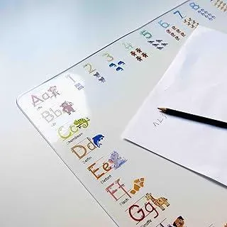 PROFOLIO Kinder Schreibtischunterlage - Rutschfest & Abwischbar - Tischmatte mit Motiv ABC zum Spielen & Malen - Geeignet als Bastelunterlage & Tischschutz - Maße 60 x 40 cm