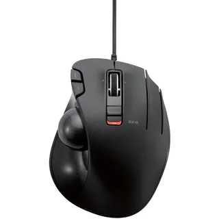 ELECOM M-XT3URBK Mouse Wired Trackball Grip 6 Button, Black