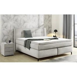 Jockenhöfer Boxspringbett Capello Mix 180 x 200 cm Stoff Grau